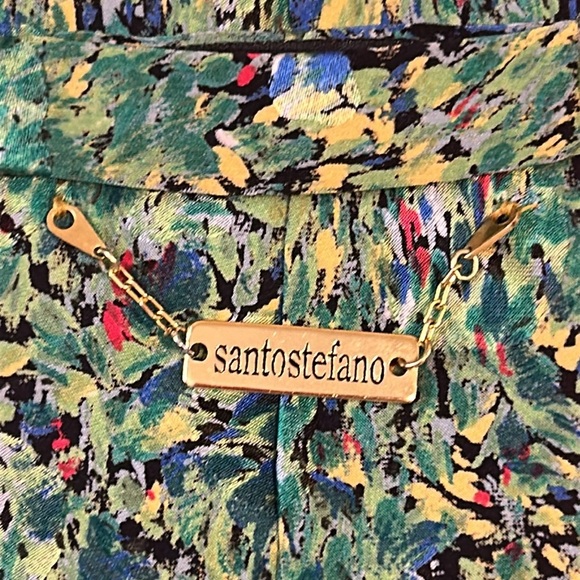 Brioni by Santostefano 100% Silk Abstract colorful Men’s Luxury Tie - Picture 5 of 11